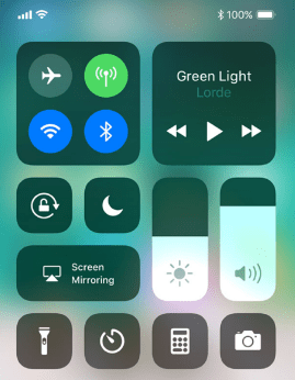 bring up the control center