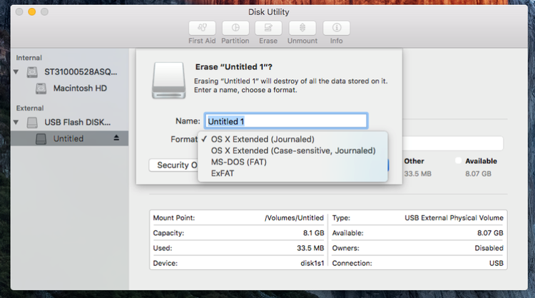 Formatting Usb For Mac Os X