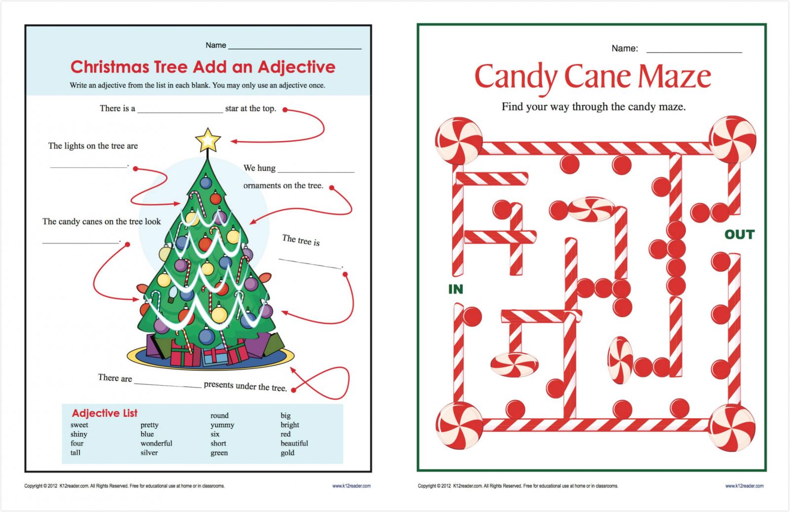 Free Printable Holiday Worksheets Printable Templates
