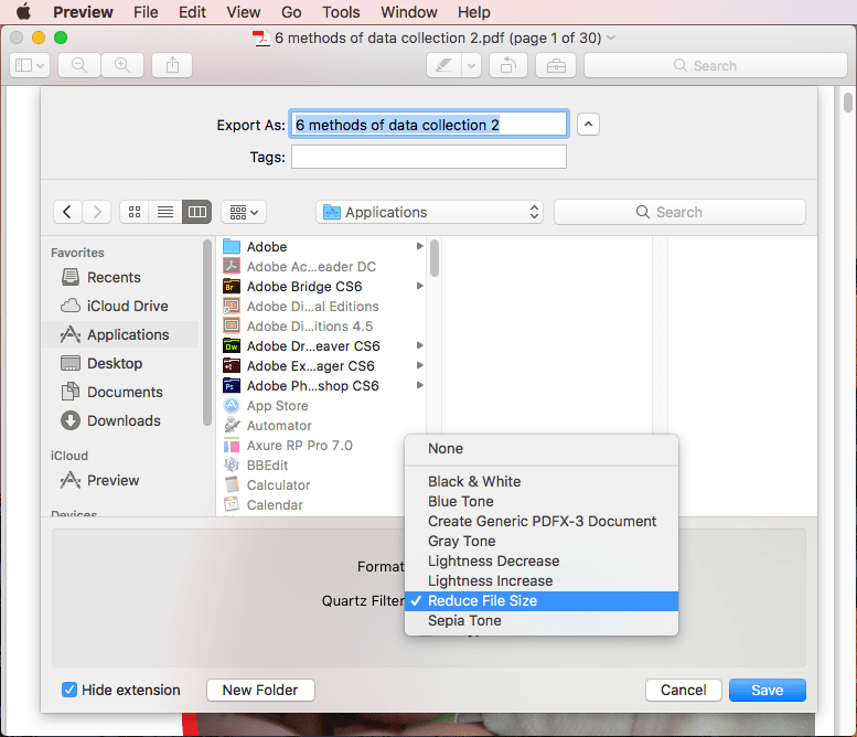 how to reduce pdf file size on mac