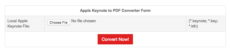 convert Keynote to PDF online