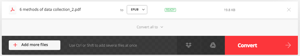 convertio pdf to epub