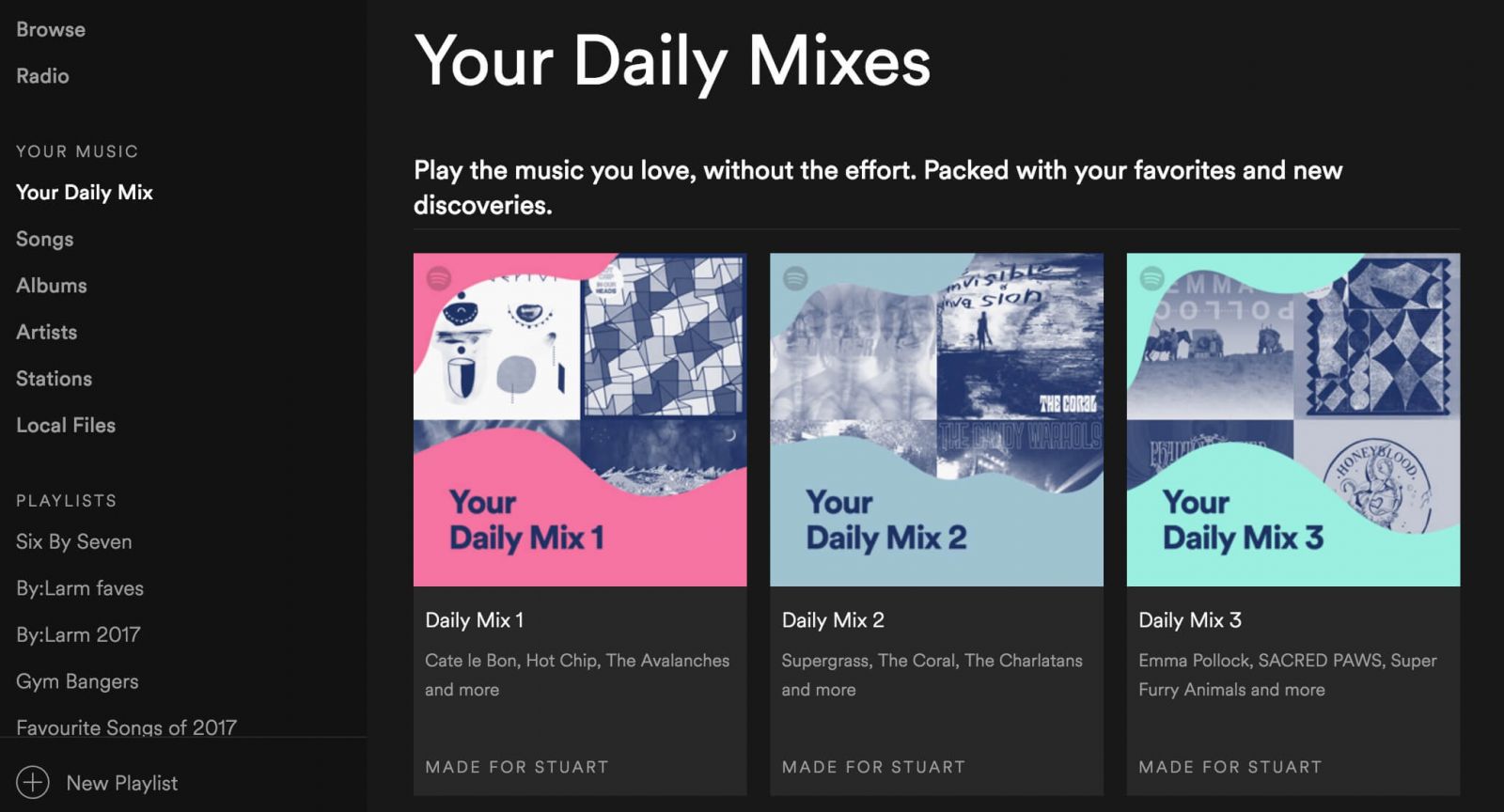 Spotify Daily Mixes