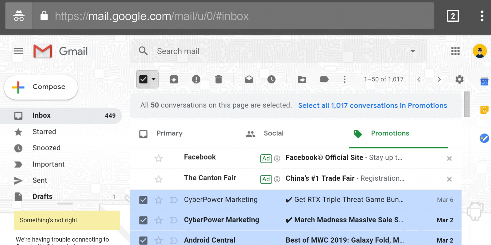 gmail bulk email