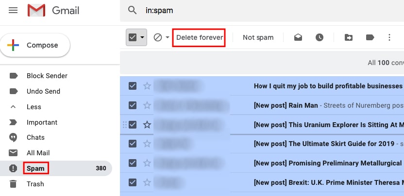 How to Permanently Delete Spam Mail