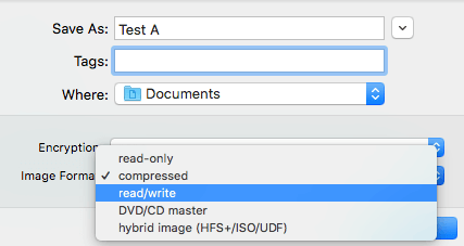 a screenshot of five Image Format options