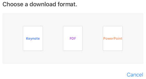 choose PDF as the download format