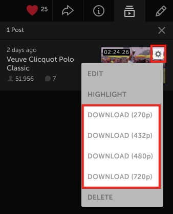 download own events