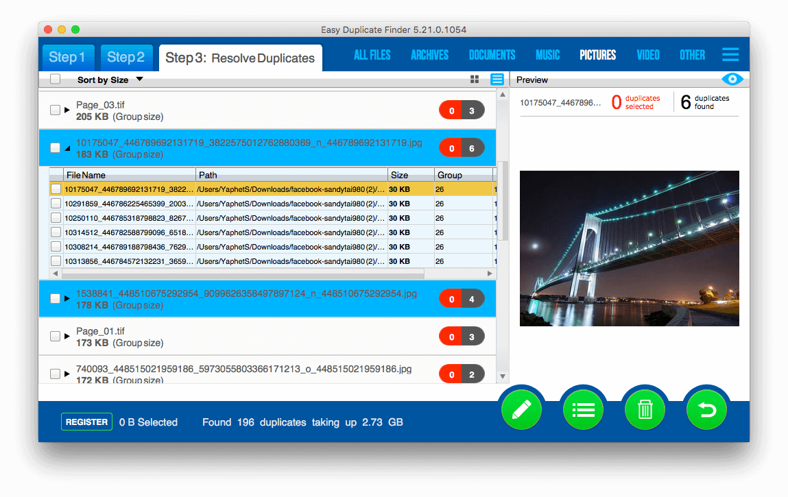 Easy Duplicate Finder interface