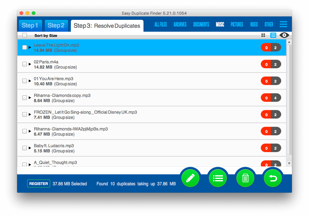 easy duplicate finder