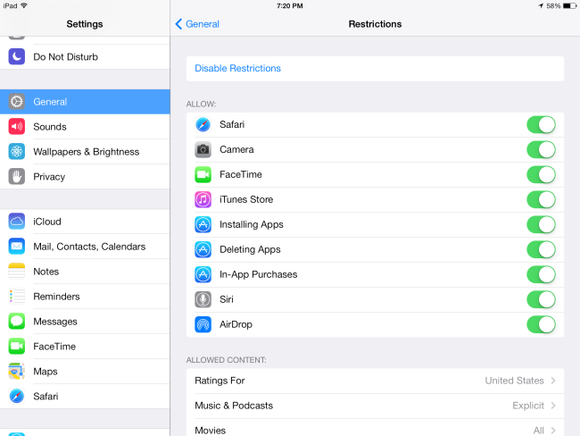 Lock down apps and settings on iPhone, iPad via Restrictions 03