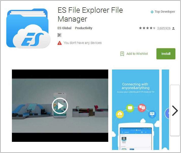 es file explorer