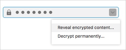reveal encrypted content