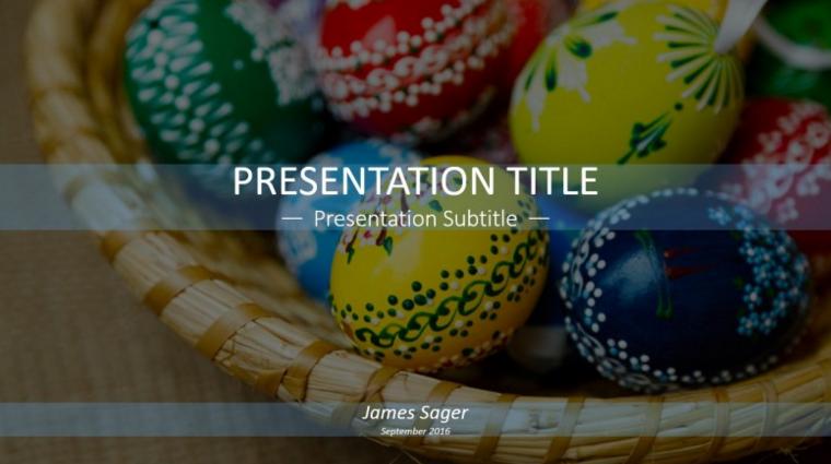 free ppt easter egg template download 