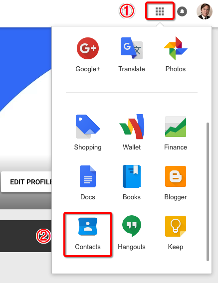 Export Google Contacts with Google App One