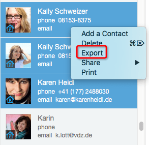 export single or multiple outlook contacts