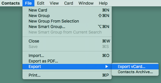 export outlook contacts mac