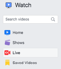 Facebook live videos