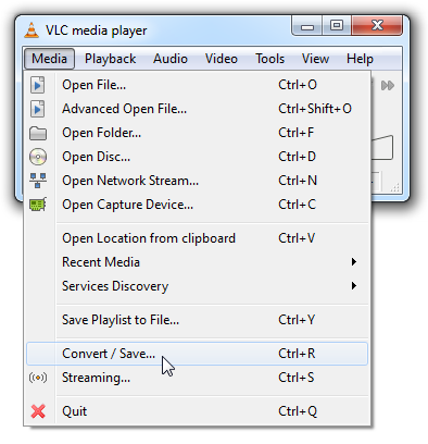 Convert FLAC to MP3 with VLC Step 1