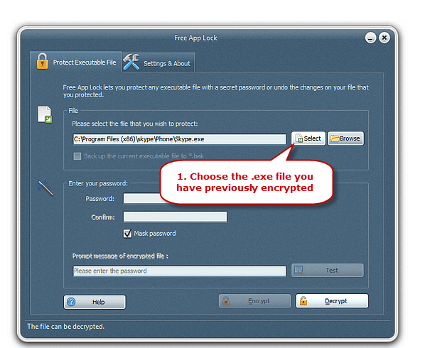 free app lock select