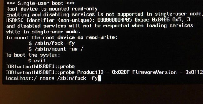 fsck command line