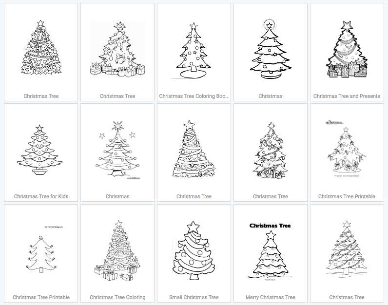 christmas 2020 40 free printable christmas tree coloring