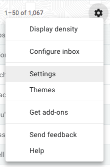 Gmail settings