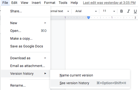 erase recent docs google drive