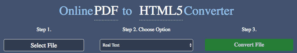 pdf file to html code converter