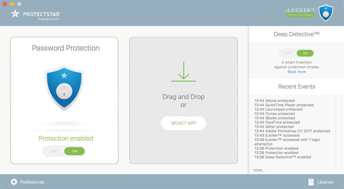a screen showing that Password Protection is enabled