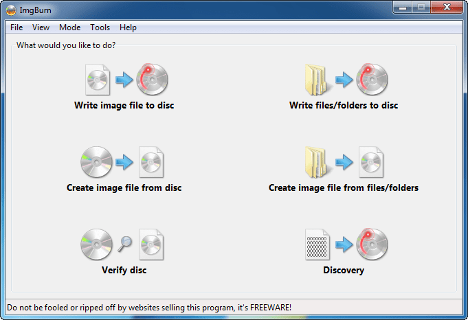 mp4をisoに変換するWindows Imgburnステップ1