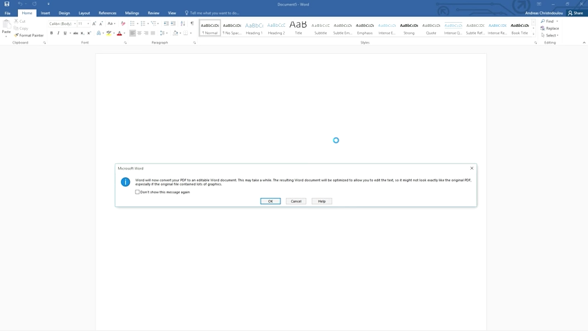insert pdf into word document one page is inserted