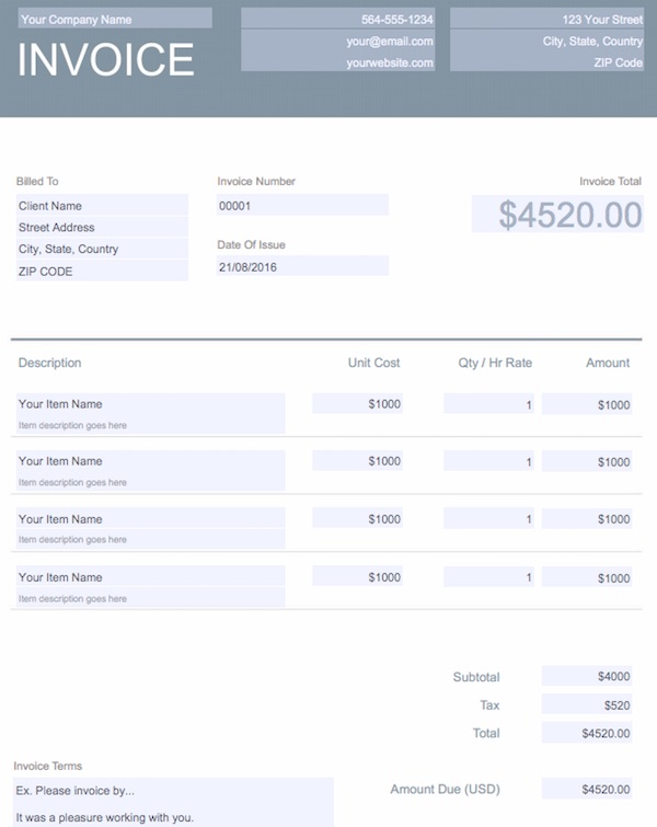 invoice template 04