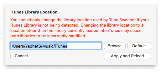 change iTune library location
