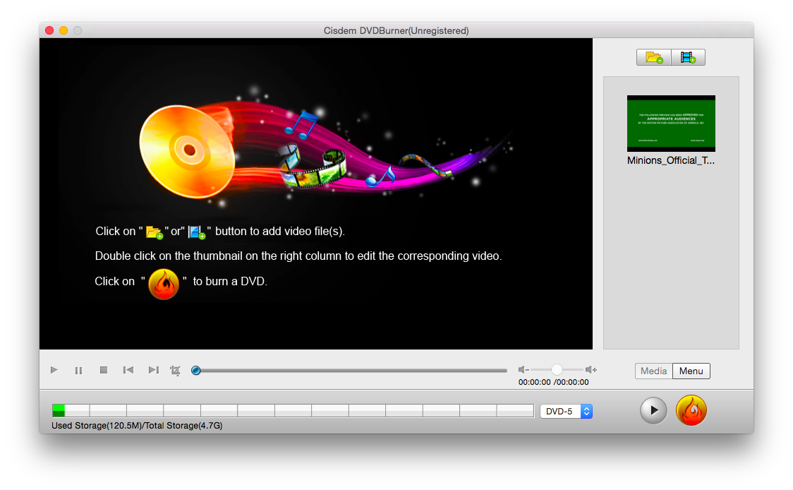 cisdem dvd burner not adding file