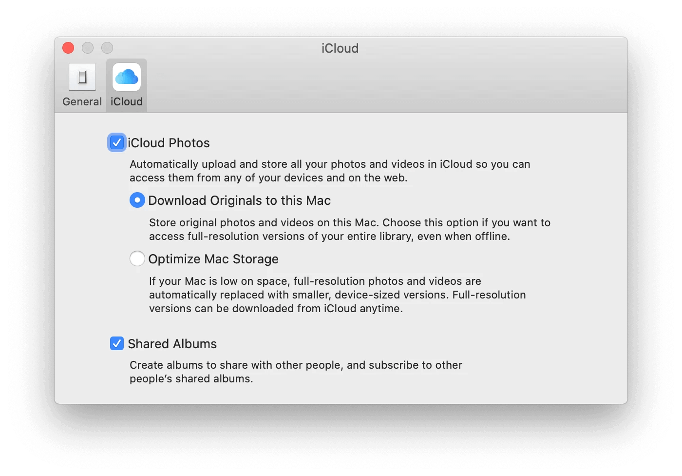 enable iCloud Photos