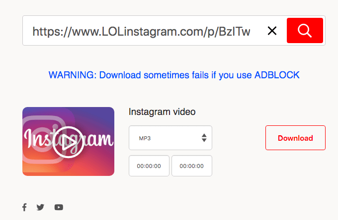 instagram video to mp3 converter online