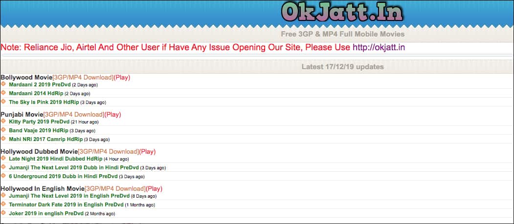 Top 10 Sites for Filmywap Bollywood MP4 MKV Movies Download