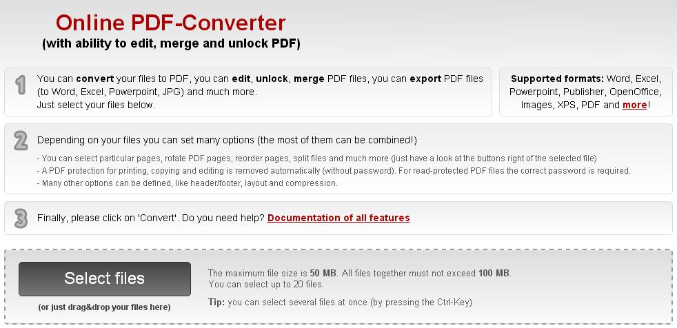 online pdf converter 