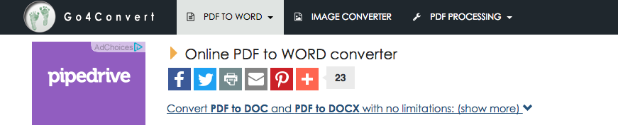 online pdf to word converter-go4convert