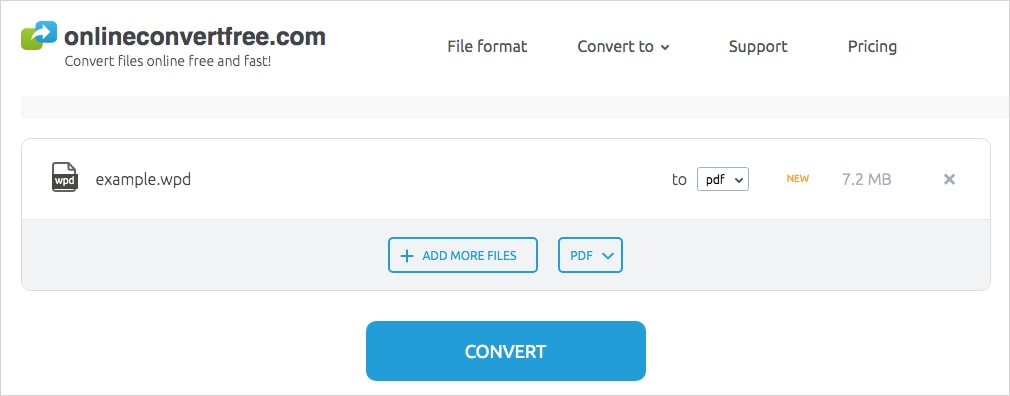 wpd to pdf converter- online convert free