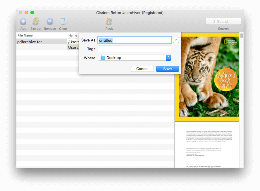 open a tar file on Mac