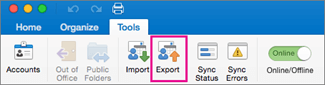 the Export tool