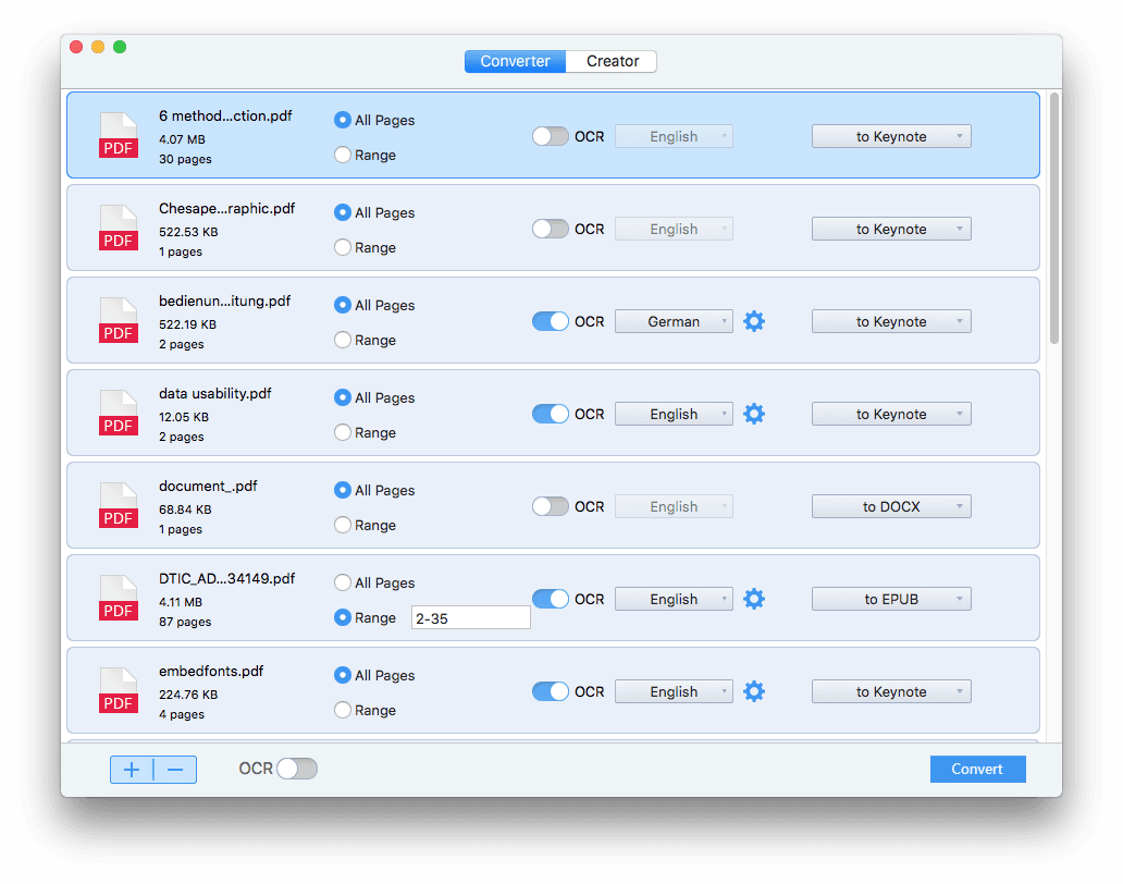 keynote to pdf