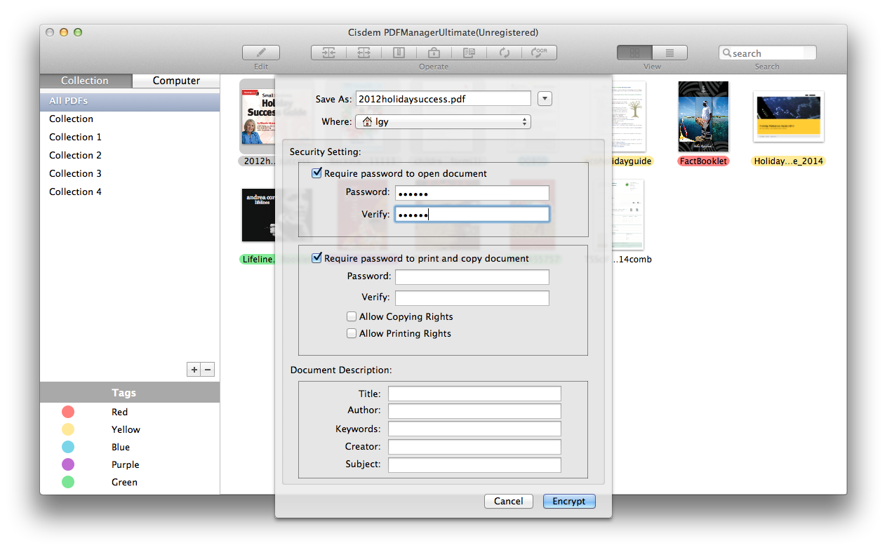 use cisdem pdf manager ultimate to encrypt pdf 02