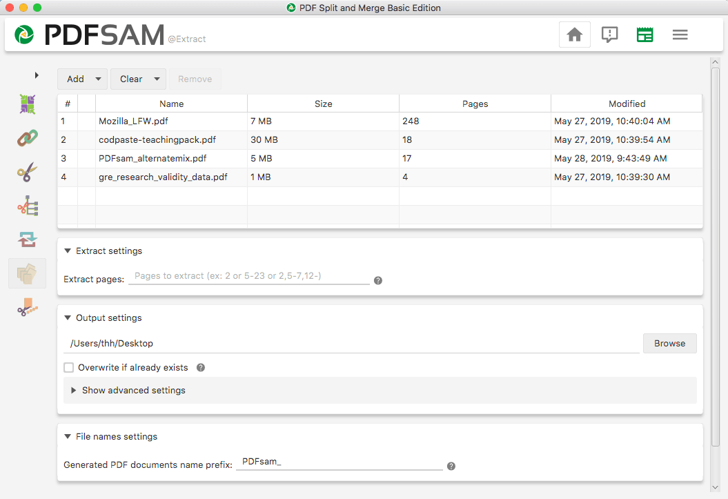 pdfsam extract