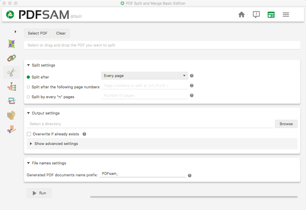 pdfsam split