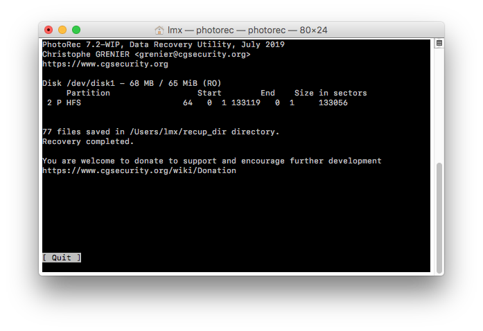 photorec photo recovery mac 03