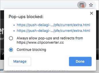 what pop-ups are blocked