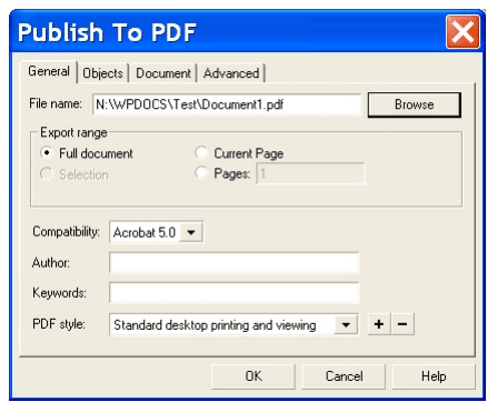 publish wpd to pdf windows 02